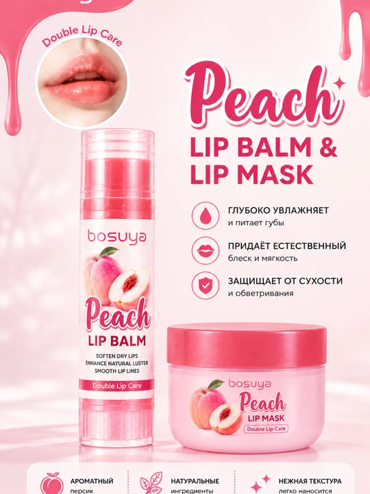 Бальзам и маска для губ 2 в 1, увлажняющий Lip Balm & Lip Mask, уход за губами - 