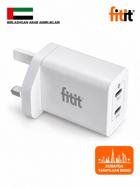 Apple, Samsung tez quvvatlash, 20Vt/45Vt/65Vt, 25 daqiqada 50% quvvatlash - FITIT - 