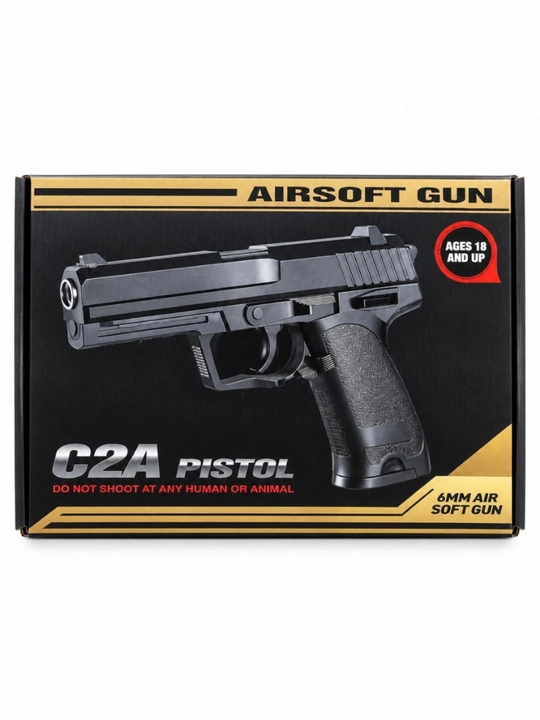 Glock AirSoft quroli, bolalar uchun metall to'pponcha, pnevmatik