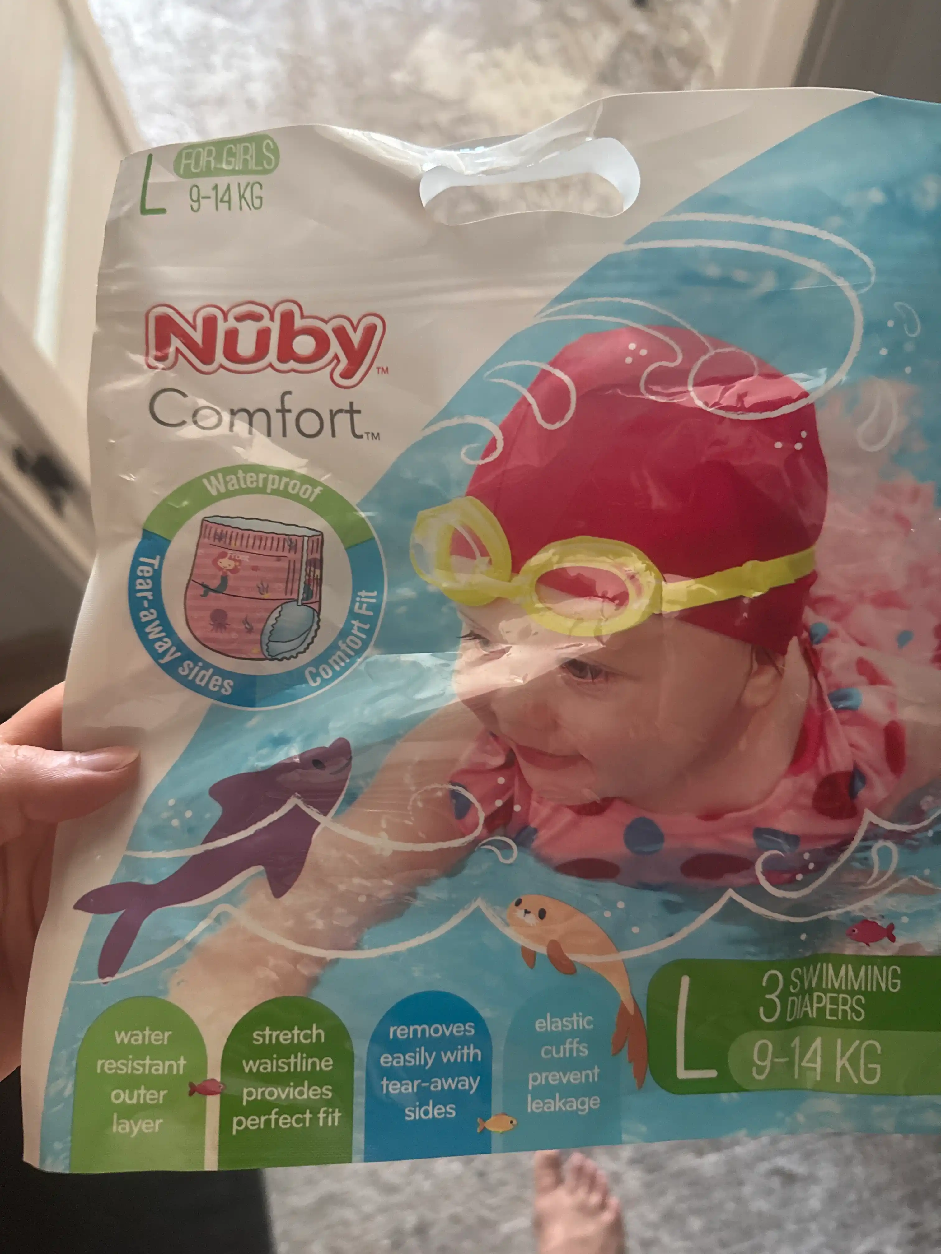Hovuzda, dengizda o'g'il bolalar va qizlar uchun 3 dona Nuby suzish tagliklari