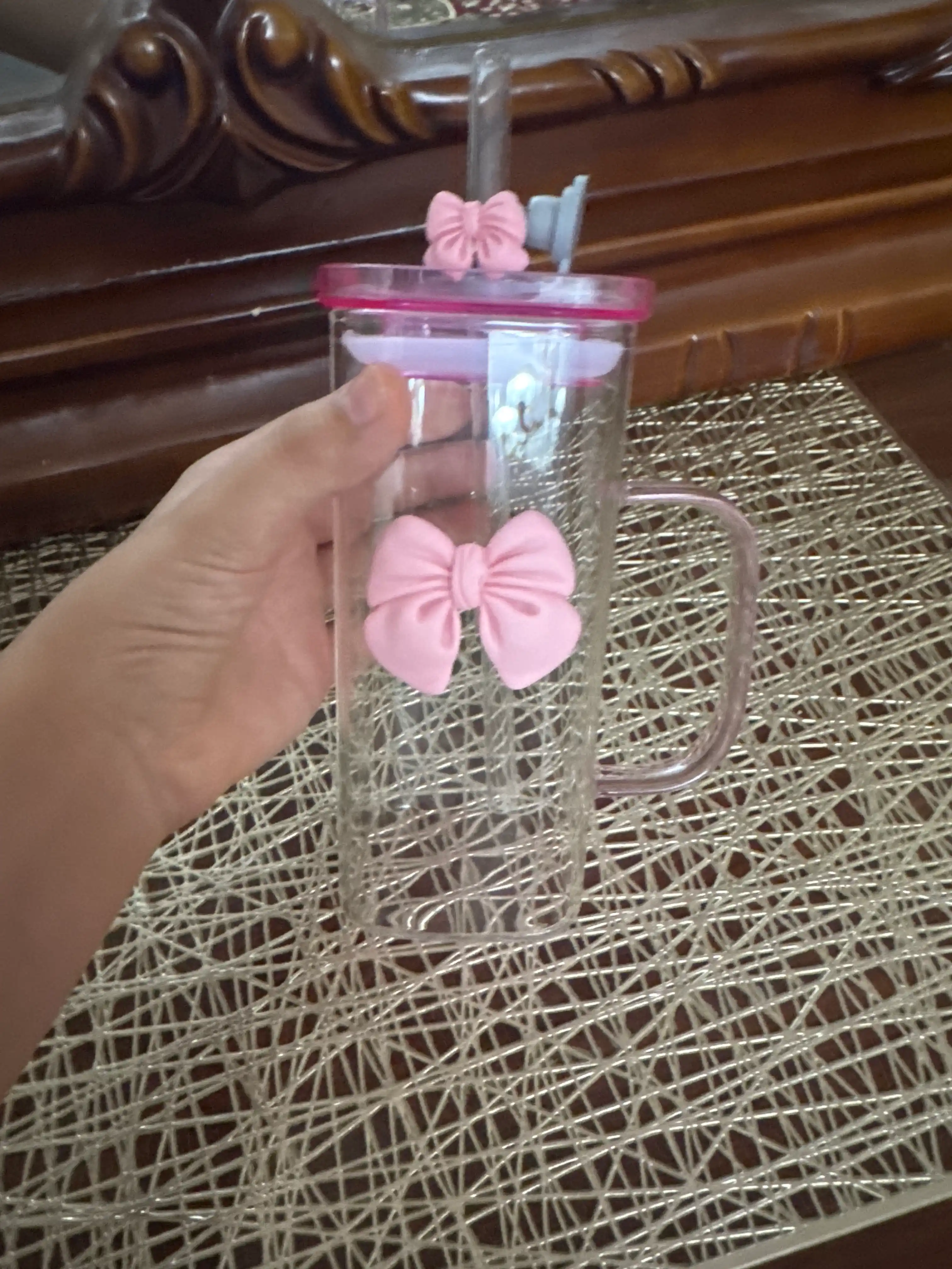 Trubochkali stakan, bantikli stakan, shisha stakan tubochka bilan, Buterfly 400, 500 ml