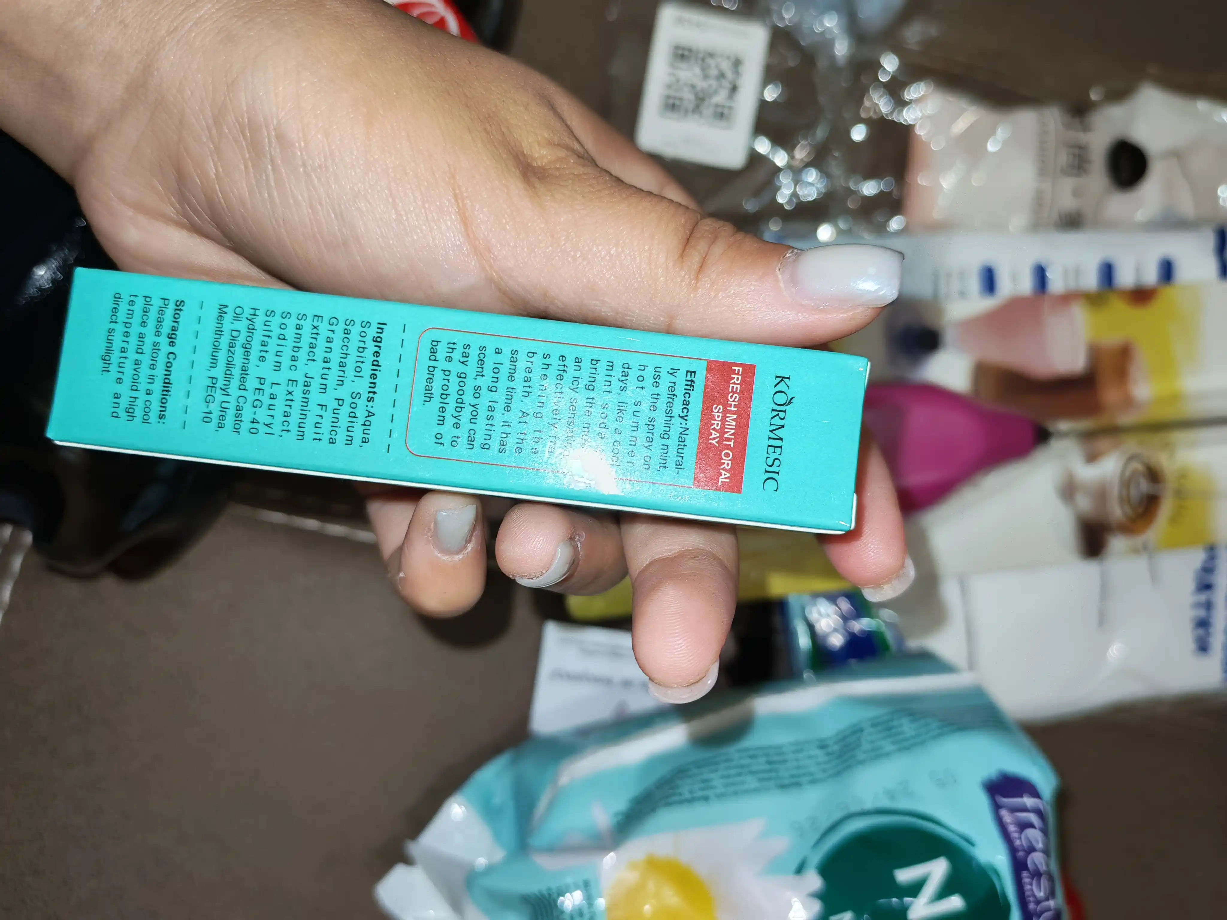 Yalpiz ta'mli tetiklashtiruvchi og'iz chayqash spreyi, 18 ml