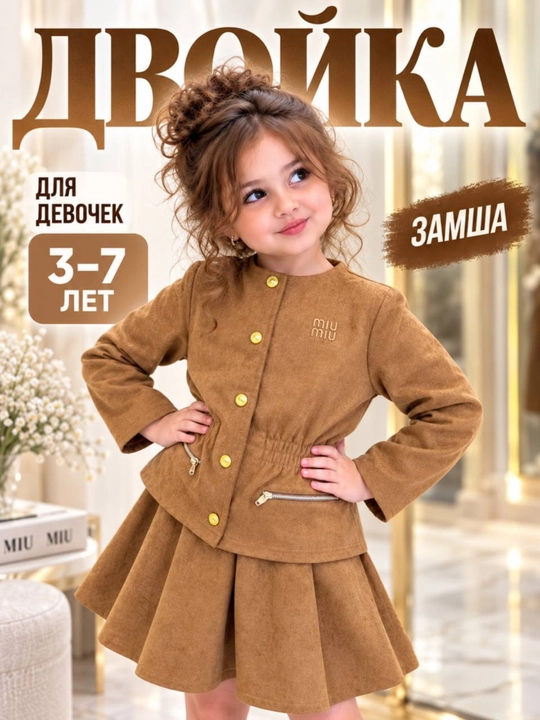 Костюм для девочек, 3–7 лет, двойка для девочек, пиджак для девочек - 