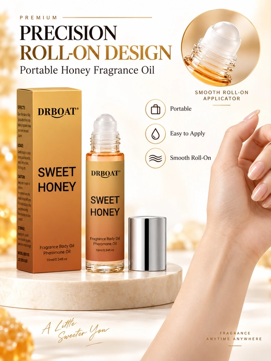 Atirlar erkaklar va ayollar uchun feramon atir Sweet Honey 10ml, rolikli yog'li atir, uzoq