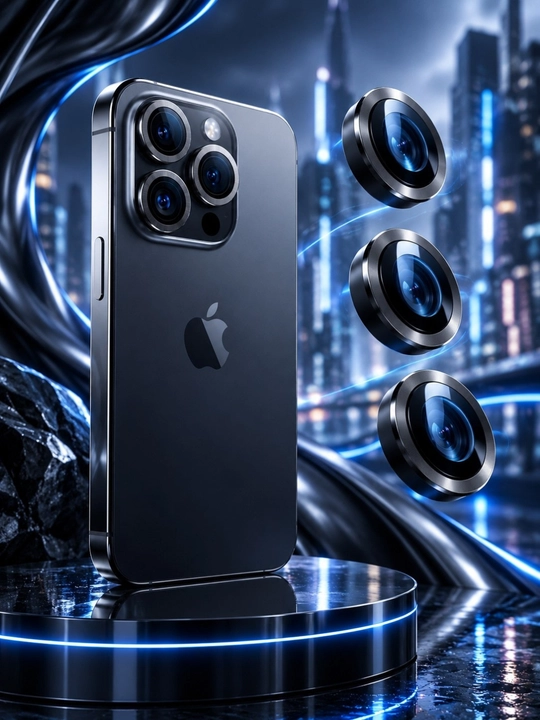 Защитное стекло камеры iPhone 13 Pro, 11, 12, 14, 15, 16, 17 Pro/Pro Max, чехол