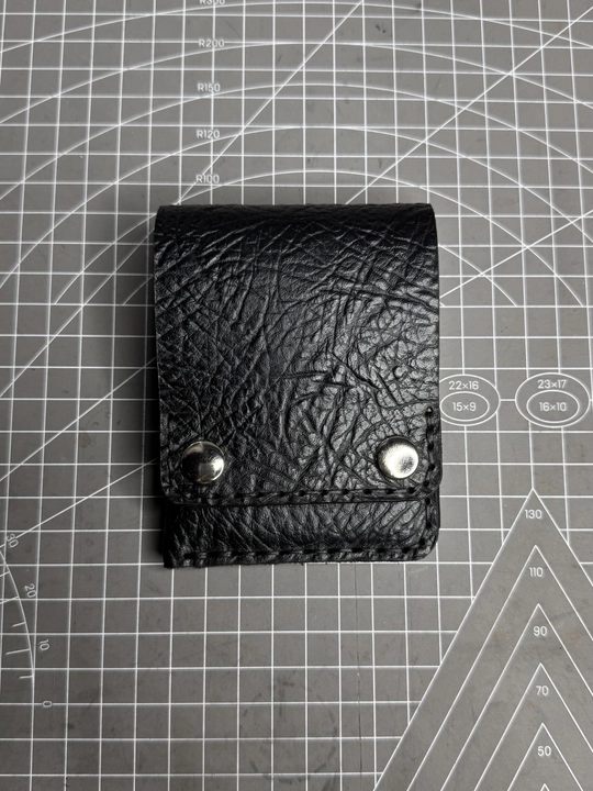 Кошелек картхолдер для карт и наличных, из натуральной кожи Black Gator - 