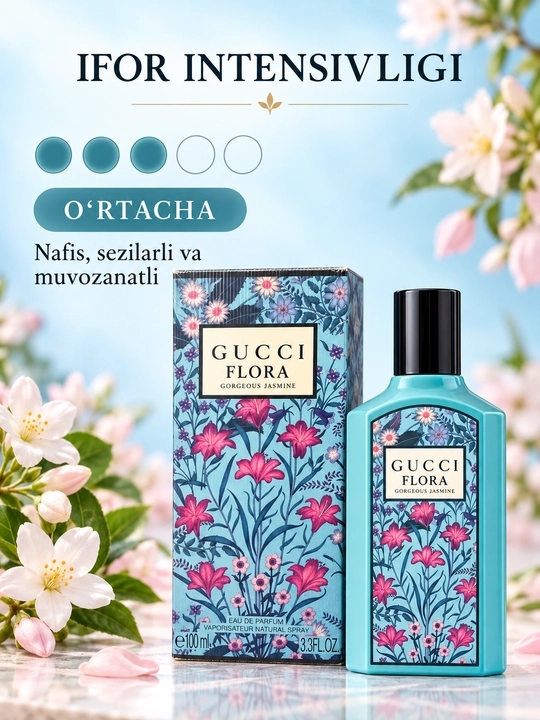 Женский парфюм Gucci Flora Gorgeous Jasmine, Eau de Parfum, 100 мл - 