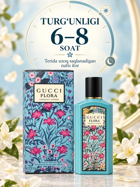 Gucci Flora Gorgeous Jasmine ayollar atiri, Eau de Parfum, 100 ml