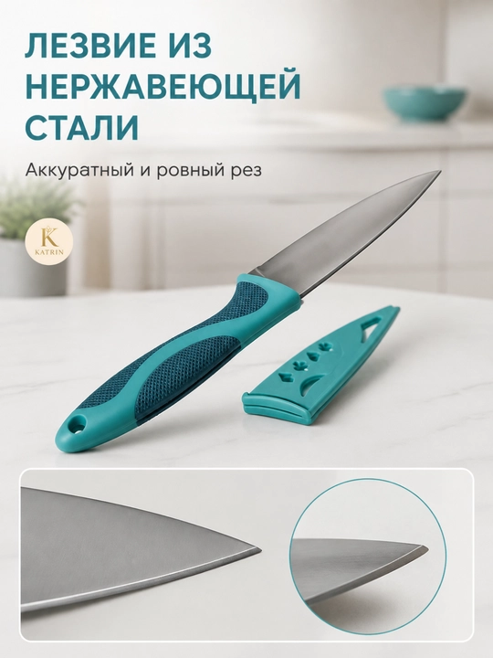 Кухонный нож для овощей, фруктов и хлеба, нержавеющая сталь, 25 или 33 см