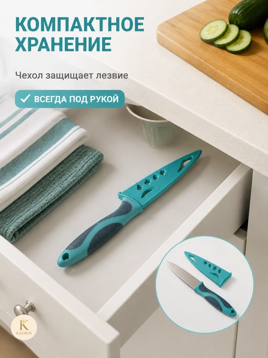 Кухонный нож для овощей, фруктов и хлеба, нержавеющая сталь, 25 или 33 см