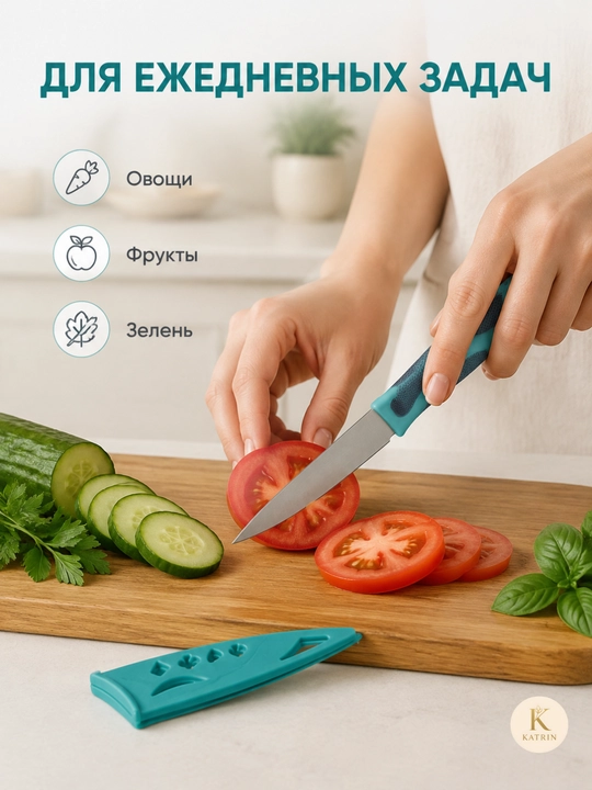 Кухонный нож для овощей, фруктов и хлеба, нержавеющая сталь, 25 или 33 см