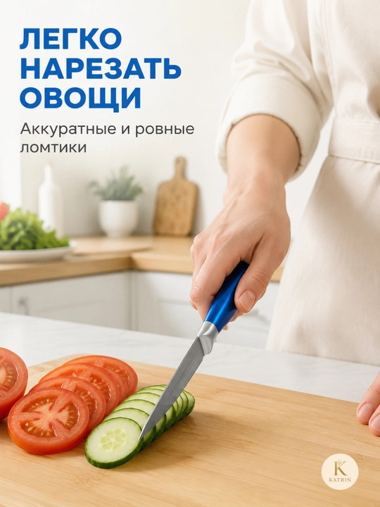 Кухонный нож для овощей, фруктов и хлеба, нержавеющая сталь, 25 или 33 см