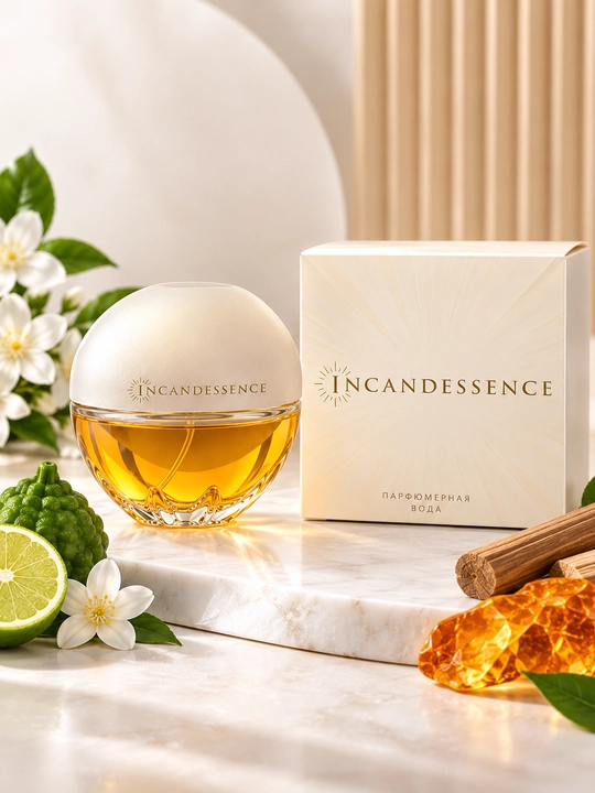 Ayollar uchun parfyumlangan suv: INCANDESSENCE, nafis va yorqin, gulli-mevali atir - 