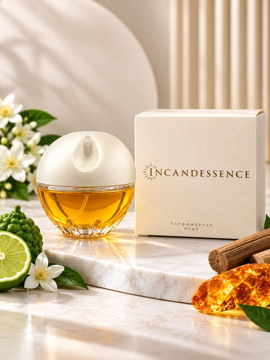 Ayollar uchun parfyumlangan suv: INCANDESSENCE, nafis va yorqin, gulli-mevali atir