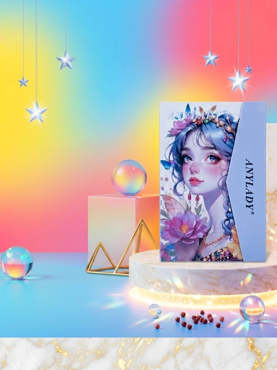 ANYLADY Fairy Like pardoz paletkasi, ko'z teni, rumyana, xaylayter, pudra to'plami - 