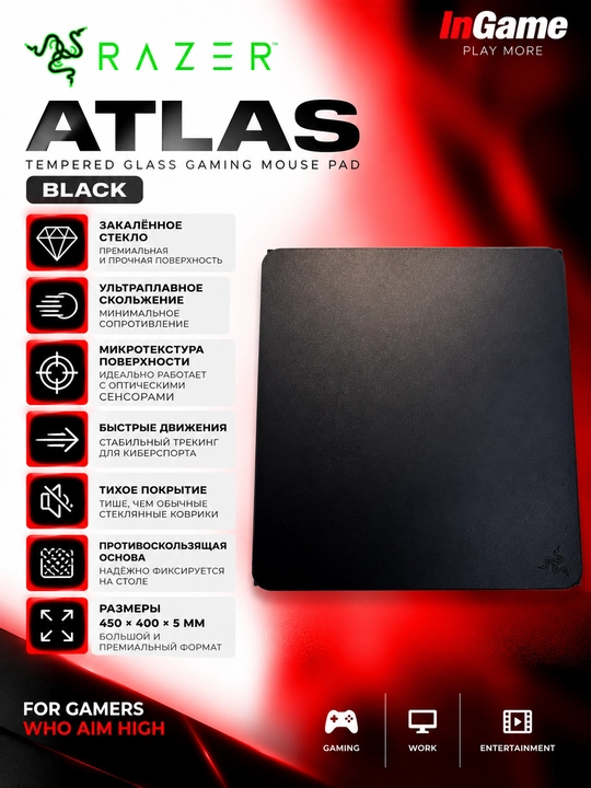 RAZER ATLAS Shishali o‘yin sichqoncha gilamcha - 