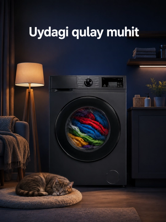 AIWA 6 kg sig‘imli old tomondan yuklanadigan kir yuvish mashinasi kir mashina kir moshina