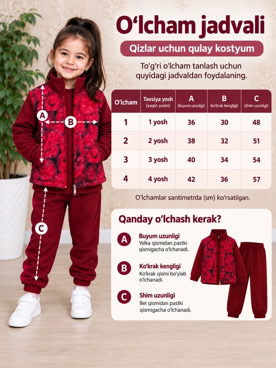 Детский костюм, спортивный костюм для девочки, 1-3 года, жилет, кофта, брюки, бордо, садик