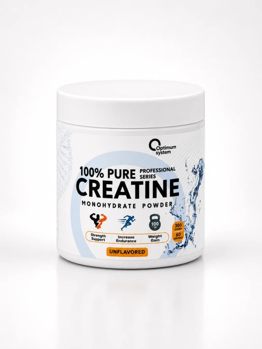 Optimum system Creatine monohydrate 300g, креатин моногидрат 300 грамм 60 порций