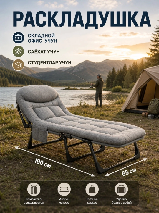 Раскладушка для путешествий, для офиса, складное кресло-кровать