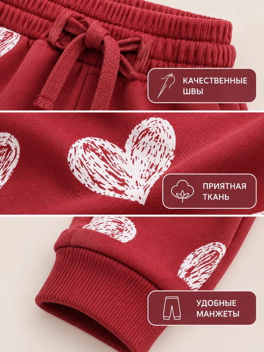 Qizlar uchun yurakchali shim, sport shimlari, jogger, bolalar kiyimi, har kunlik kiyimlar