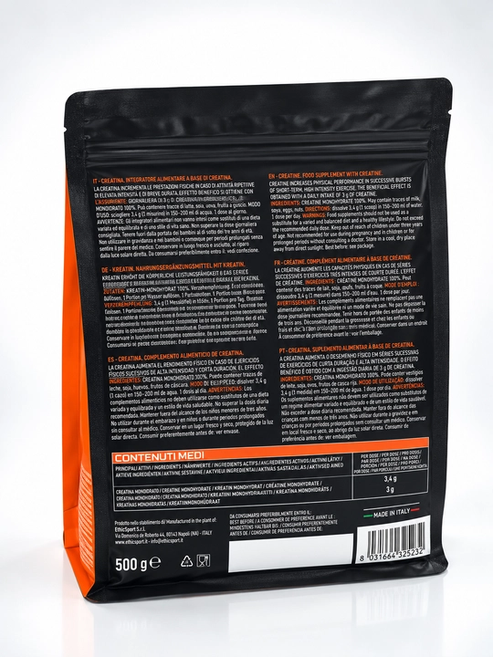 EthicSport Creatina 500g без вкуса, креатин моногидрат, Creatine