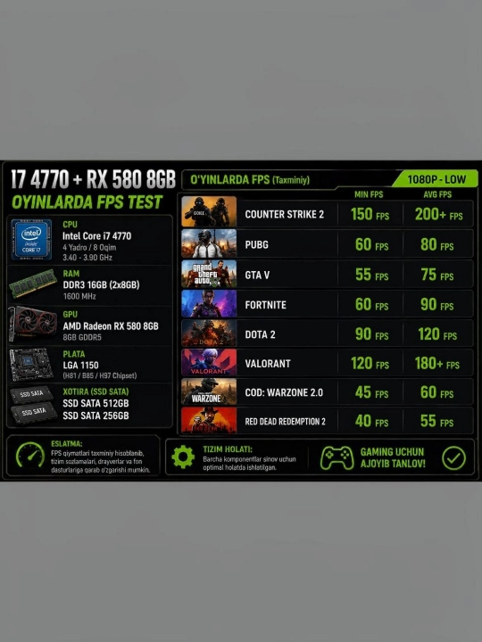 Готовый компьютерный комплект  RX58- 8GB,DDr3-16GB,H81 i7 4770 с корпусом и монитором