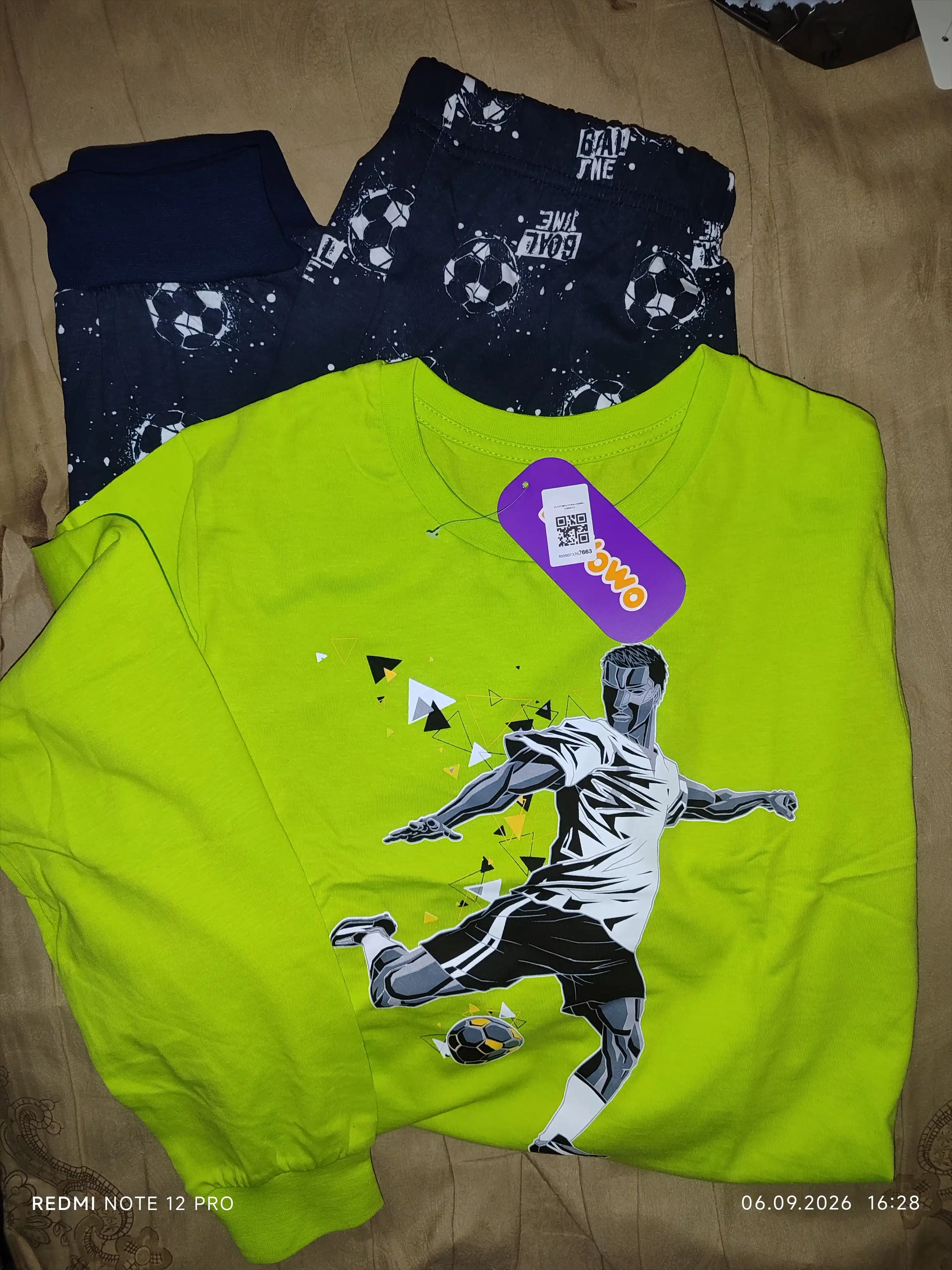 Bolalar pijamasi, futbolka va shim, o`gil va qizlar uchun, 100% paxta