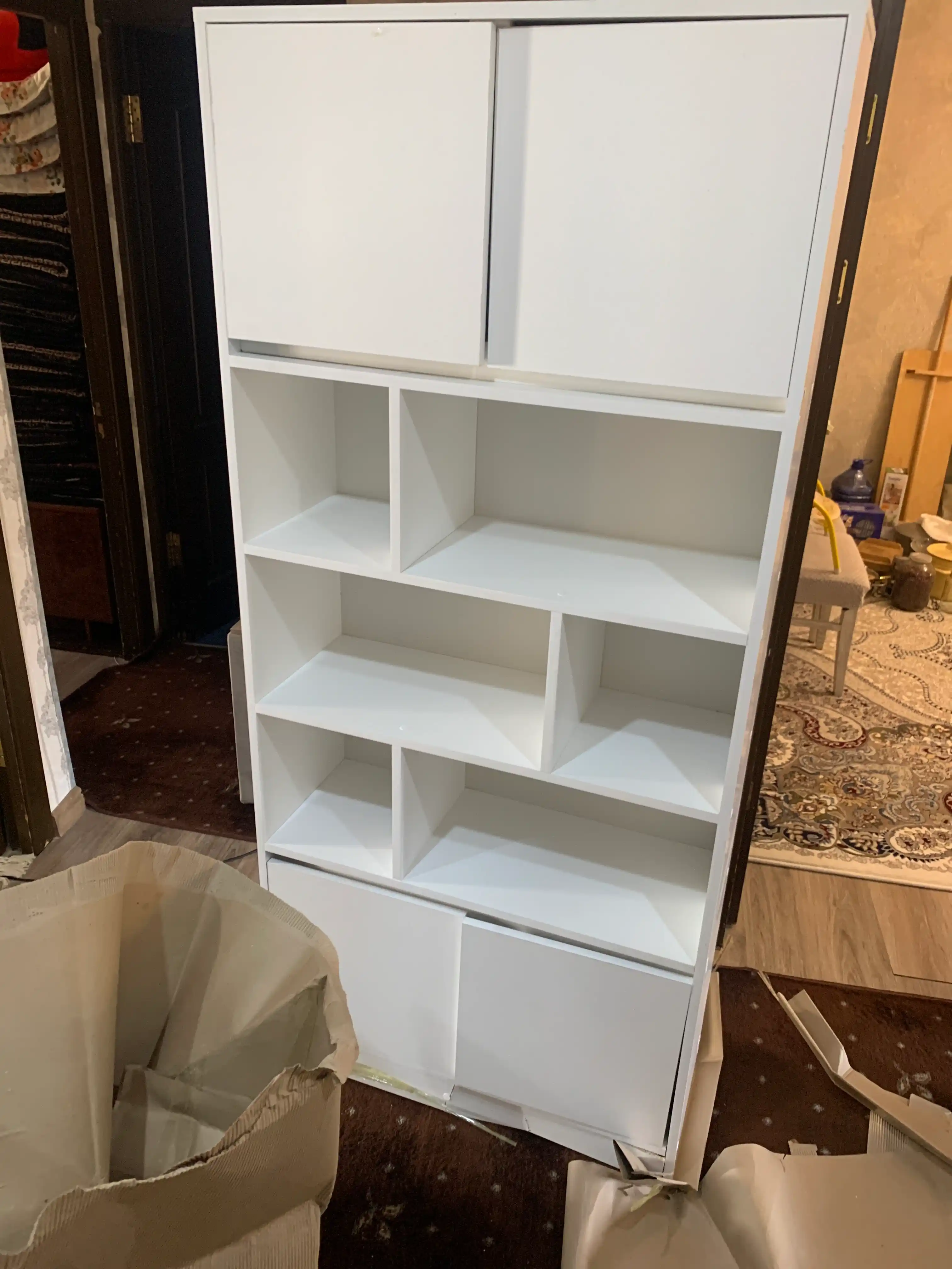 BERNAL 180x80x30 sm Stellaj kitob va buyumlar uchun javon, ochiq va yopiq korpusli shkaf