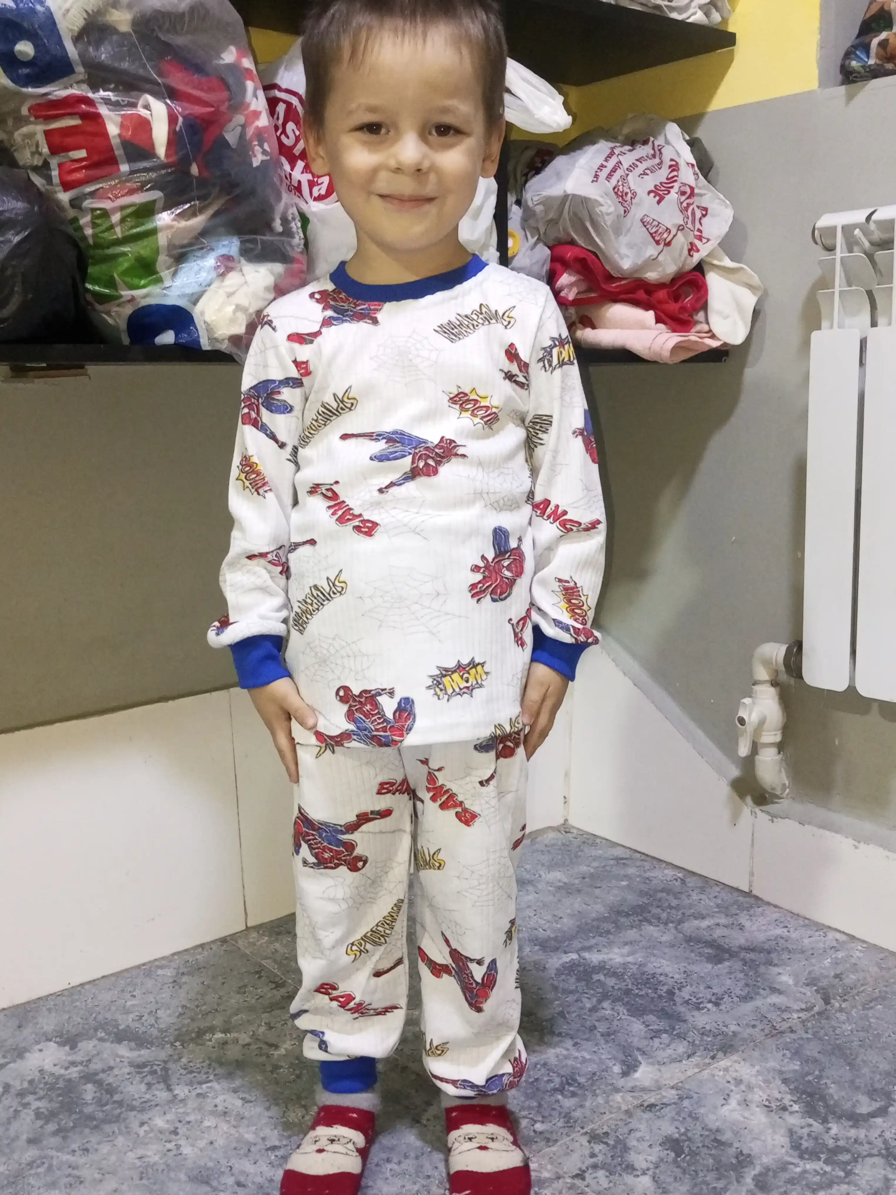 O‘g‘il bolalar uchun paxtadan tikilgan pijama to‘plami