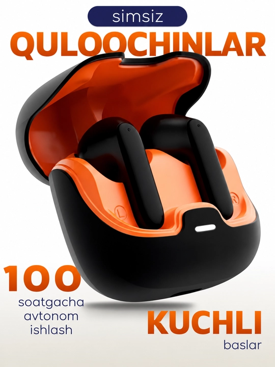 Беспроводные Bluetooth наушники S36, TWS сенсорные, для iPhone и Android, мощный бас - 