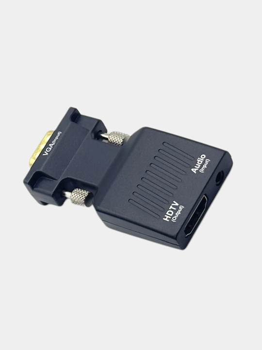 3,5 mm audio chiqishiga ega portativ VGA to HDMI konvertor adapteri