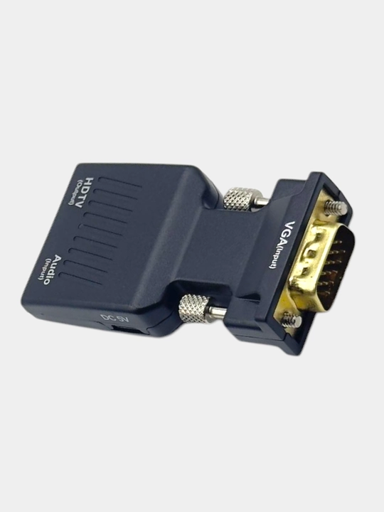 3,5 mm audio chiqishiga ega portativ VGA to HDMI konvertor adapteri