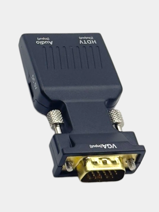 3,5 mm audio chiqishiga ega portativ VGA to HDMI konvertor adapteri