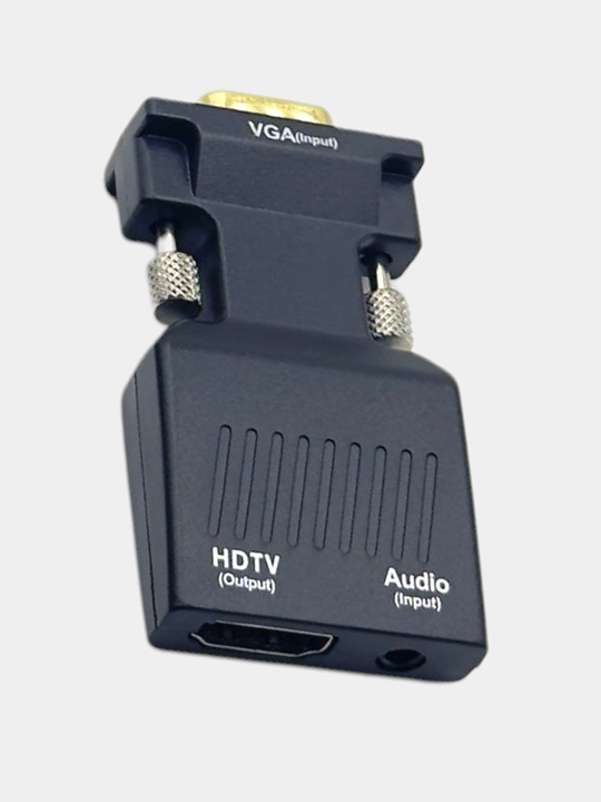 3,5 mm audio chiqishiga ega portativ VGA to HDMI konvertor adapteri
