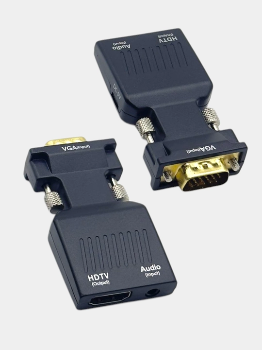 3,5 mm audio chiqishiga ega portativ VGA to HDMI konvertor adapteri