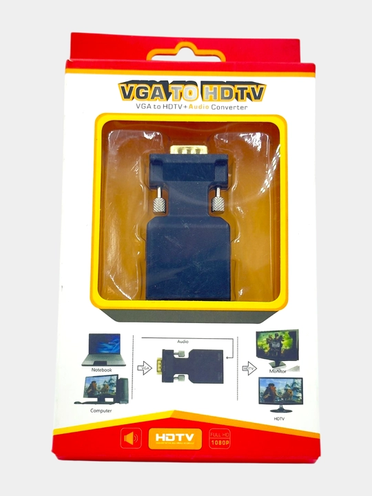 3,5 mm audio chiqishiga ega portativ VGA to HDMI konvertor adapteri