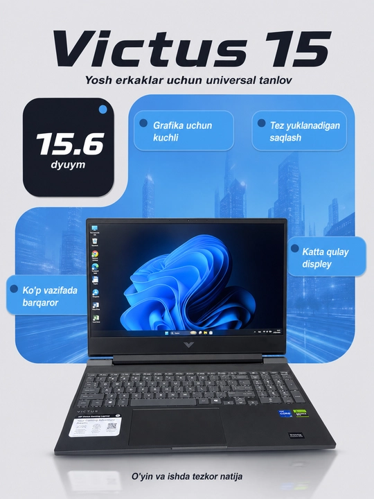 HP Victus 15 — kuchli va zamonaviy gaming noutbuk - 