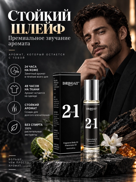 Bergamot, olma va vanil iforli uniseks moyli atir, 10 ml - 