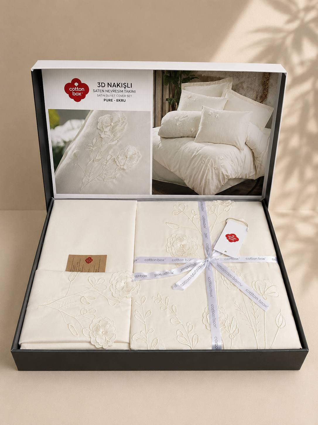 Cotton Box kashtali ikki kishilik yotoq komplekti, 100% paxta, 200×220 sm, Turkiya - 