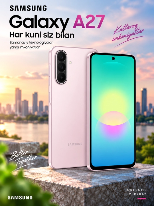 Samsung Galaxy A27 5G 6\128, 8/256 GB, 6.7" Super AMOLED, 50 MP, 5000 mAh - 