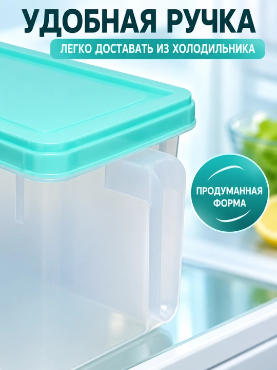 Контейнер с крышкой, для хранения продуктов в холодильнике