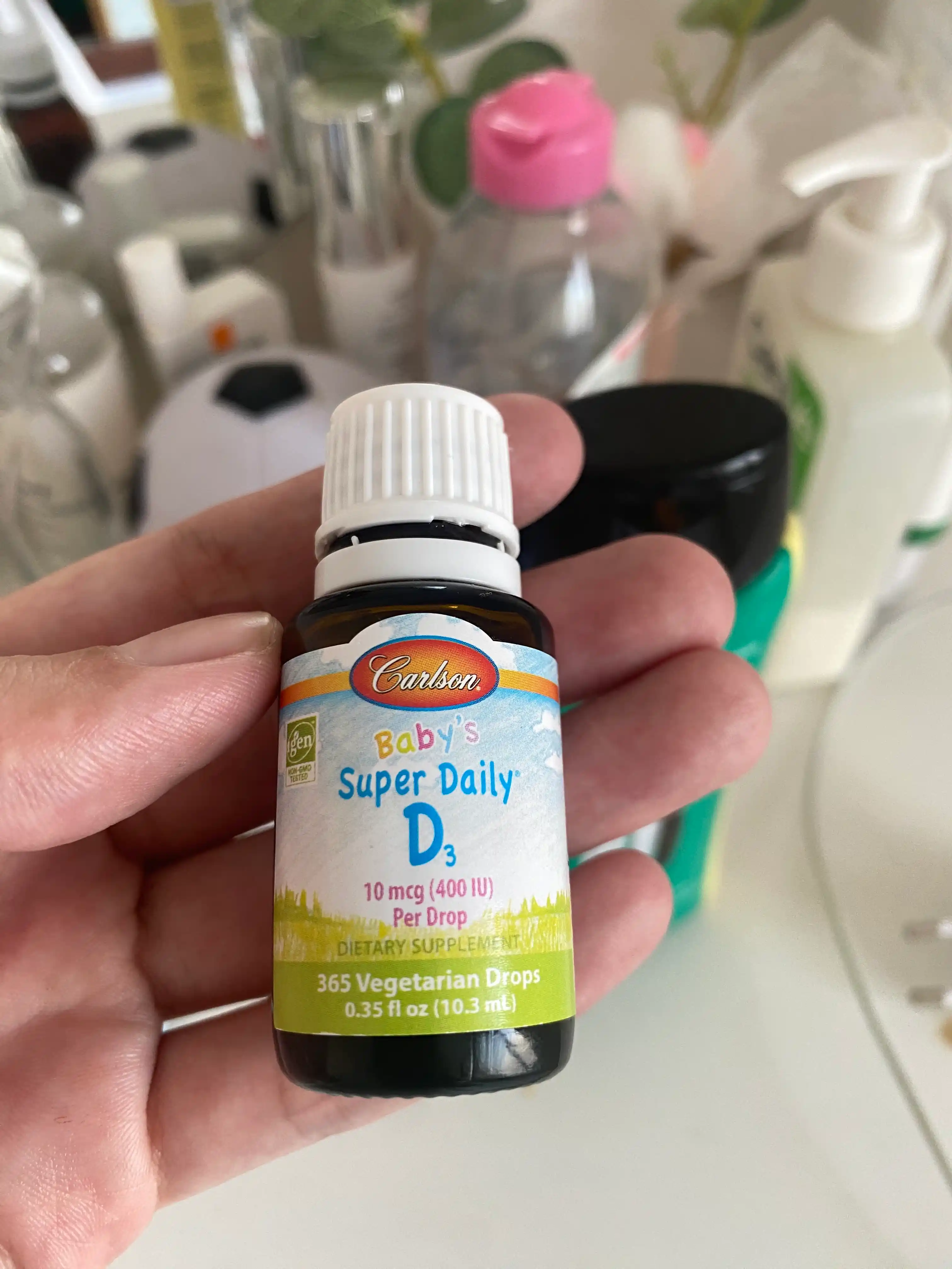 Витамин D3 для младенцев, Carlson, Baby's Super Daily D3, 400 МЕ, США