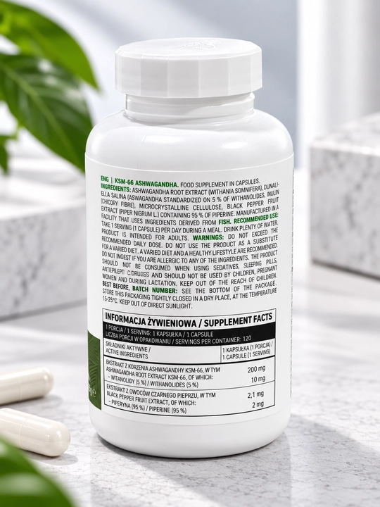 OstroVit Ashwagandha 120 caps, KSM Ашваганда 120 капсулы