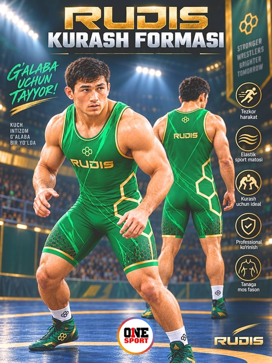 RUDIS professional kurash triko, kurash singleti, kurash uchun sport formasi - 