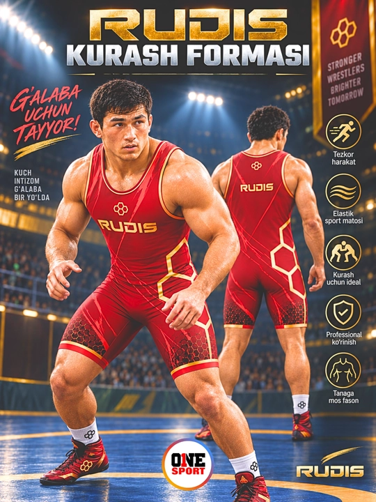 RUDIS professional kurash triko, kurash singleti, kurash uchun sport formasi - 