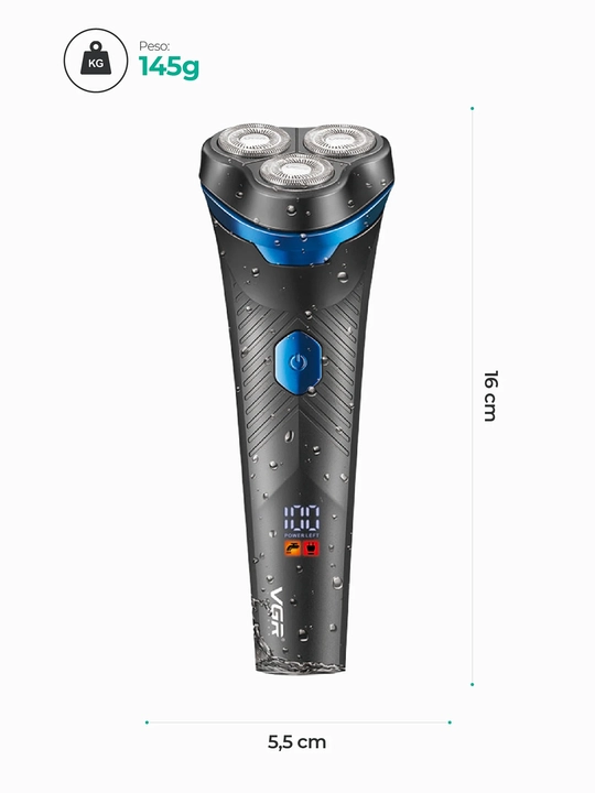 Quruq va nam soqol olish uchun elektr ustara, VGR V-306, 318