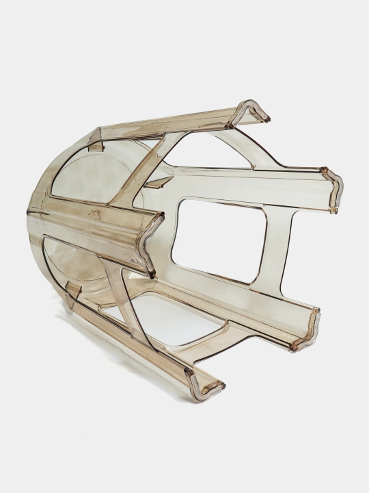 Akrilli shaffof taburet, o'ta mustahkam stul, 200 kg gacha, 36x32x38 sm, 1, 2, 4 dona