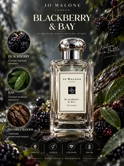 Jo Malone London Blackberry & Bay Cologne, унисекс аромат, 100 мл - 