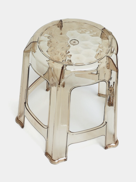 Akrilli shaffof taburet, o'ta mustahkam stul, 200 kg gacha, 36x32x38 sm, 1, 2, 4 dona